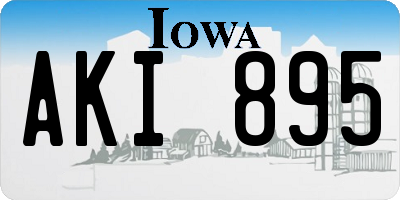 IA license plate AKI895