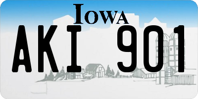IA license plate AKI901