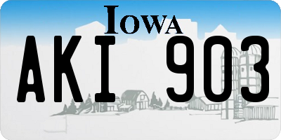 IA license plate AKI903