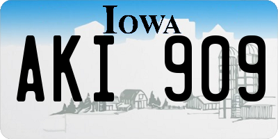 IA license plate AKI909