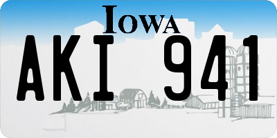 IA license plate AKI941
