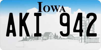IA license plate AKI942