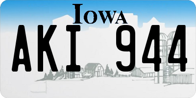 IA license plate AKI944