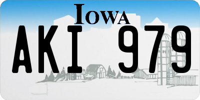 IA license plate AKI979