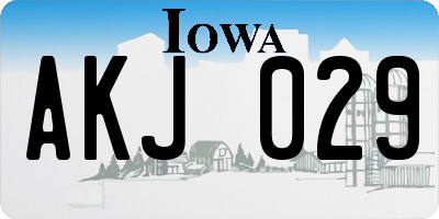 IA license plate AKJ029