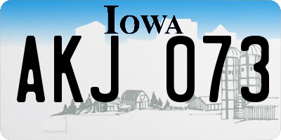 IA license plate AKJ073