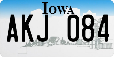 IA license plate AKJ084