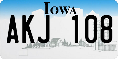 IA license plate AKJ108