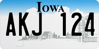 IA license plate AKJ124