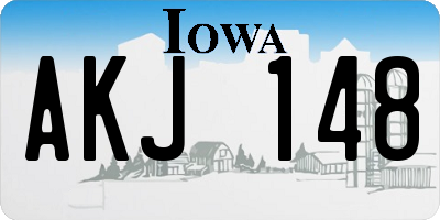 IA license plate AKJ148