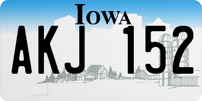 IA license plate AKJ152