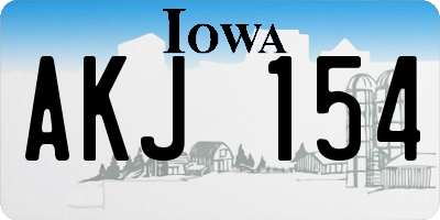 IA license plate AKJ154