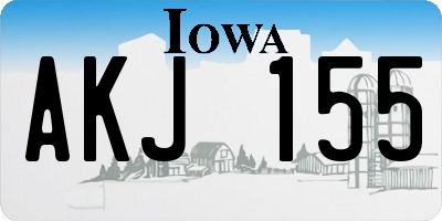 IA license plate AKJ155