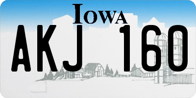 IA license plate AKJ160