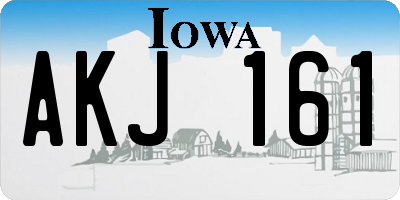 IA license plate AKJ161