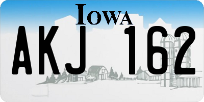 IA license plate AKJ162