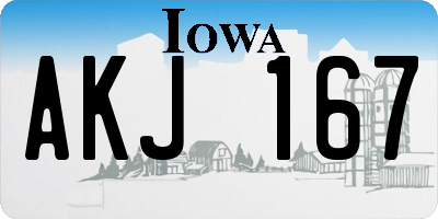 IA license plate AKJ167