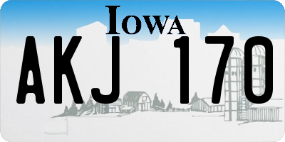 IA license plate AKJ170