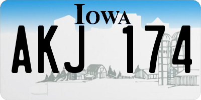 IA license plate AKJ174
