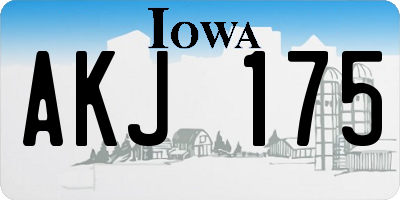 IA license plate AKJ175