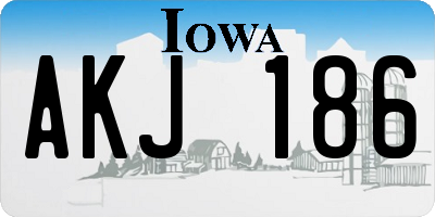 IA license plate AKJ186