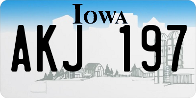 IA license plate AKJ197