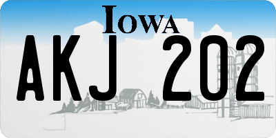 IA license plate AKJ202