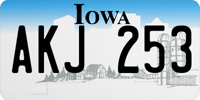 IA license plate AKJ253