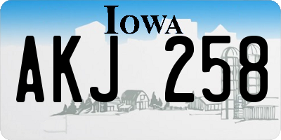 IA license plate AKJ258