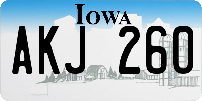 IA license plate AKJ260