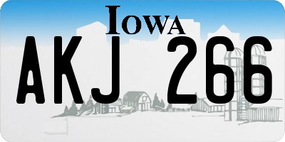 IA license plate AKJ266