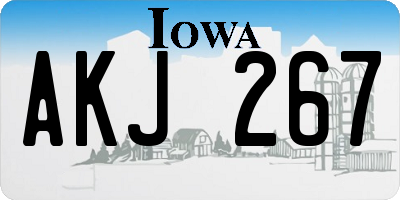 IA license plate AKJ267