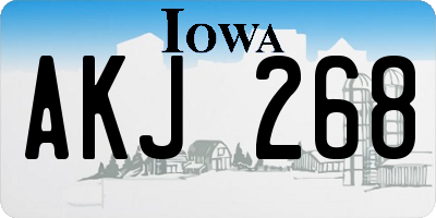 IA license plate AKJ268