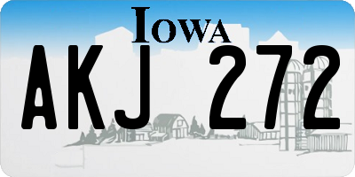 IA license plate AKJ272