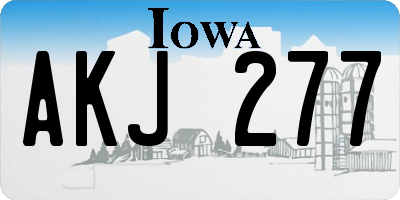 IA license plate AKJ277