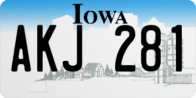IA license plate AKJ281