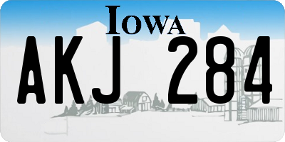 IA license plate AKJ284