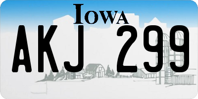 IA license plate AKJ299