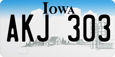 IA license plate AKJ303