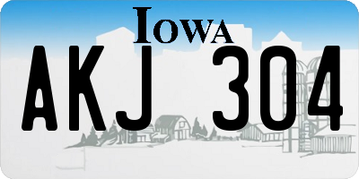 IA license plate AKJ304