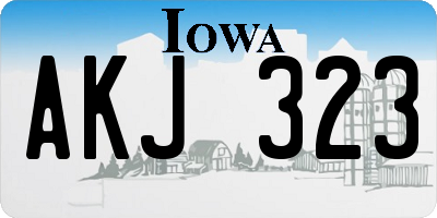 IA license plate AKJ323