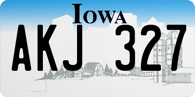 IA license plate AKJ327