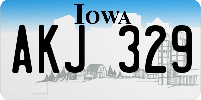 IA license plate AKJ329