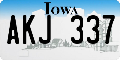 IA license plate AKJ337