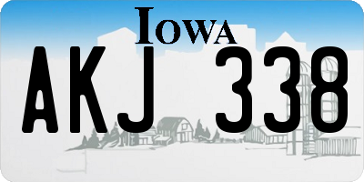 IA license plate AKJ338