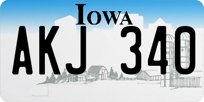 IA license plate AKJ340