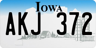 IA license plate AKJ372