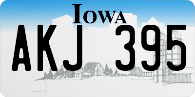 IA license plate AKJ395