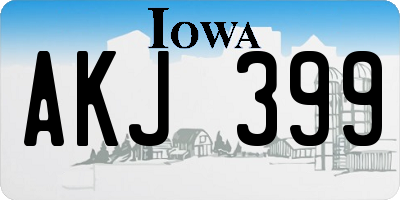 IA license plate AKJ399