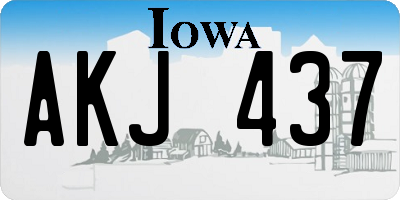 IA license plate AKJ437